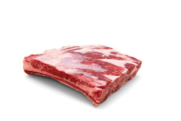 Farm raised Beef Short Ribs (1lb) for sale on a white background.