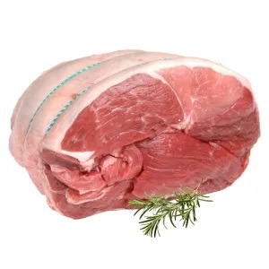 Order Lamb Leg Deboned (1lb) online from We Speak Meat Company. You can buy Lamb Leg Deboned (1lb) online, including a variety of cuts like a piece of meat with a sprig of rosemary.