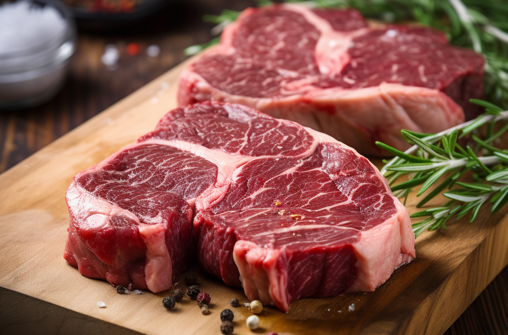 Two Ribeye steaks a Texas favorite for the marbling and tender texture