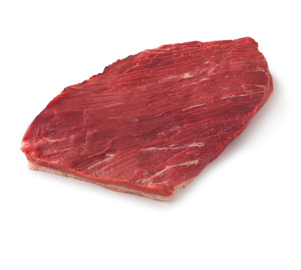 Buy online: A succulent piece of beef brisket on a white background.